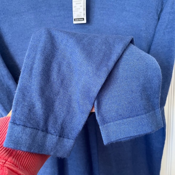 NWT Men’s Patrick Assaraf Extra-Fine Merino Vintage Wash Crewneck | Size Large - Picture 5 of 9